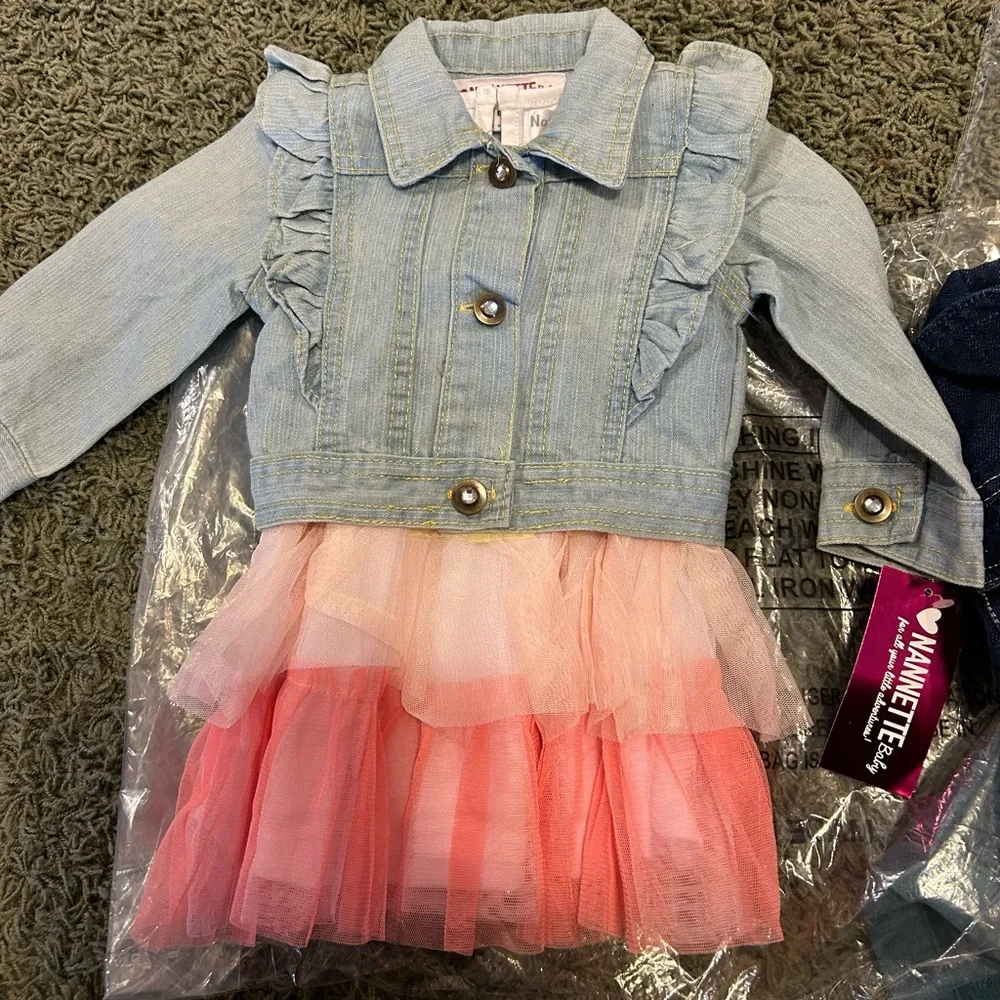 Nanette Kids Yellow and Pink Tiered Casual Dress
